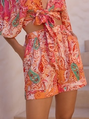 Orange/Pink Pull-On Shorts - Image 3 of 6