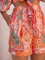 Orange/Pink Pull-On Shorts - Image 4 of 6