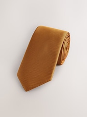 Yellow Slim Textured Tie - Image 1 of 3