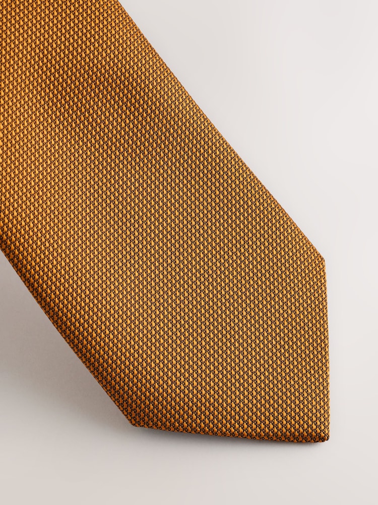 Yellow Slim Textured Tie - Image 2 of 3 Yellow Slim Textured Tie - Image 2 of 3