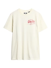 Superdry Off White 100% Cotton Tokyo Graphic T-Shirt - Image 4 of 5