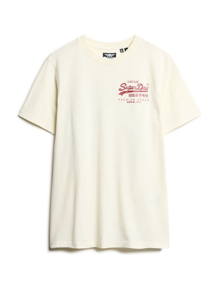 Superdry Off White 100% Cotton Tokyo Graphic T-Shirt - Image 6 of 6 Superdry Off White 100% Cotton Tokyo Graphic T-Shirt - Image 6 of 6