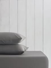 Charcoal Grey Cotton Rich Fitted Sheet - Image 1 of 2