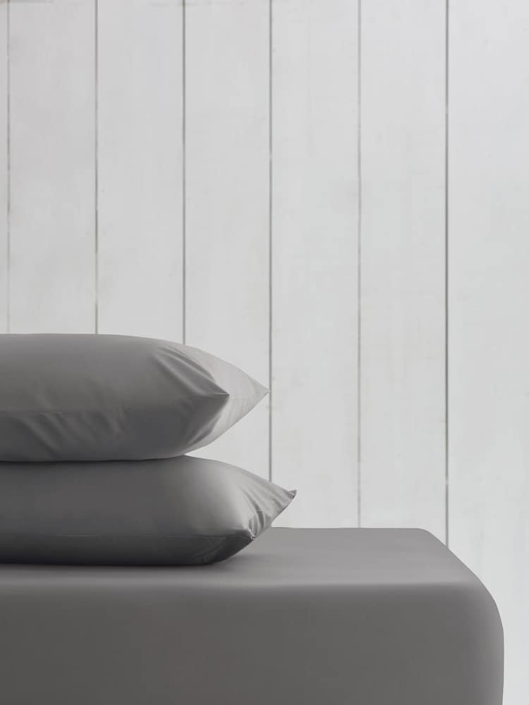 Charcoal Grey Cotton Rich Fitted Sheet - Image 1 of 2