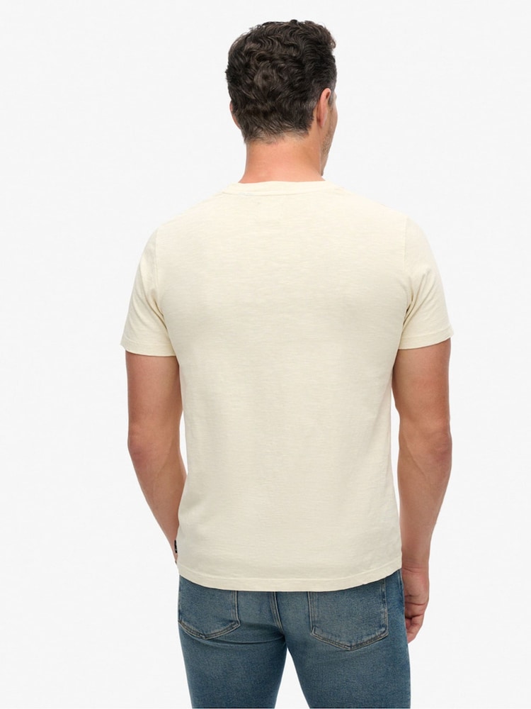 Superdry Rice White 100% Cotton Tonal Venue Logo T-Shirt - Image 2 of 6 Superdry Rice White 100% Cotton Tonal Venue Logo T-Shirt - Image 2 of 6