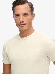 Superdry Rice White 100% Cotton Tonal Venue Logo T-Shirt - Image 4 of 6