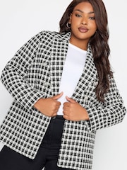 Yours Curve Black Boucle Blazer - Image 2 of 5