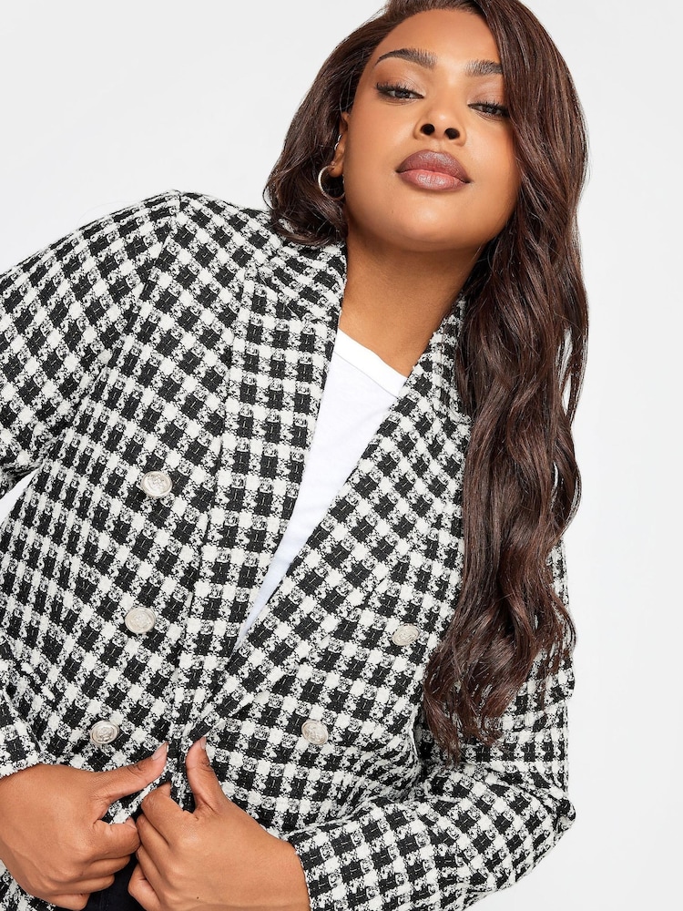 Yours Curve Black Boucle Blazer - Image 5 of 5
