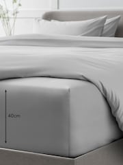 Sábana 100% algodón egipcio satinado de 400 hilos Collection Luxe - Imagen 2 de 2