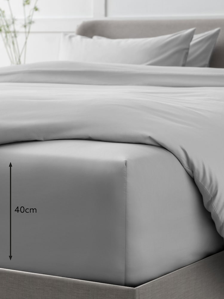 Sábana 100% algodón egipcio satinado de 400 hilos Collection Luxe - Imagen 2 de 2