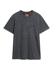 Superdry Black 100% Cotton Embossed Logo Graphic T-Shirt - Image 5 of 6