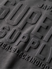 Superdry Black 100% Cotton Embossed Logo Graphic T-Shirt - Image 6 of 6