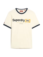 Superdry Vintage Cream Ringer Workwear Graphic T-Shirt - Image 4 of 6