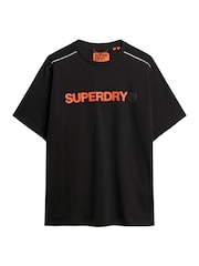 Superdry Black Relaxed 100% Cotton Sport Tech Logo T-Shirt - Image 4 of 5
