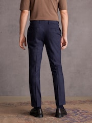 Blue Slim Signature Italian Fabric Suit Trousers - Image 3 of 9