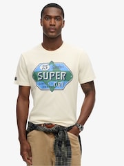 Superdry White 100% Cotton Gasoline Workwear T-Shirt - Image 1 of 5