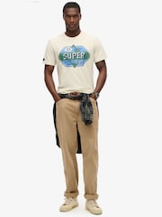Superdry White 100% Cotton Gasoline Workwear T-Shirt - Image 2 of 5