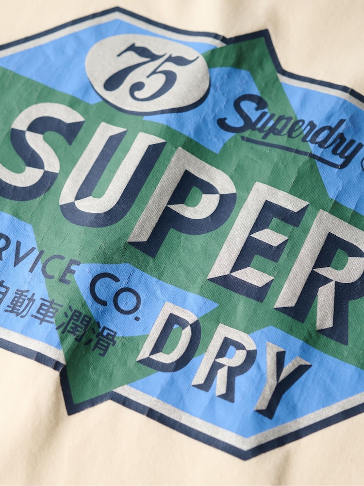 Superdry White 100% Cotton Gasoline Workwear T-Shirt - Image 5 of 5