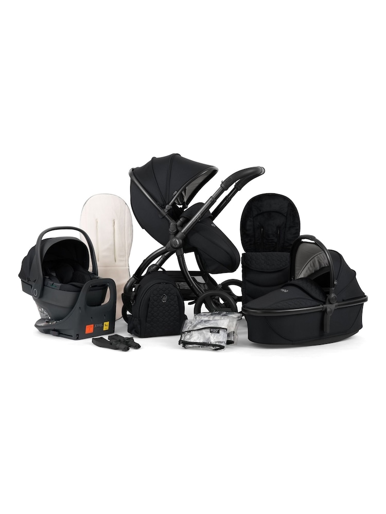 egg 8 Piece Panther Black Luxury 3 Bundles with Shell 360 Car Seat  Base - Image 1 of 6