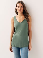 Schwarz/Khaki-Grün - Slouch-Trägertops, 2 er-Pack - Image 2 of 7