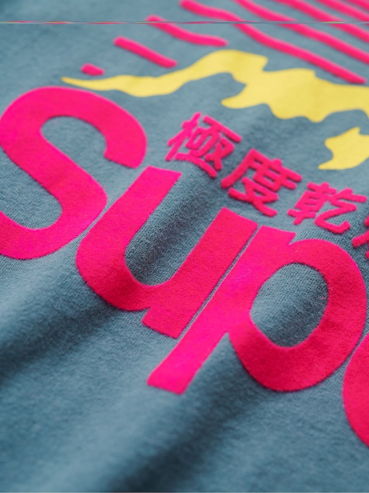 Albastru - Tricou din bumbac cu 100% și bumbac Superdry Great Outdoor - Imaginea 6 din 6
