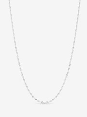Simply Silver 925 Sterling Silver Twist Chain Necklace - Image 2 of 2