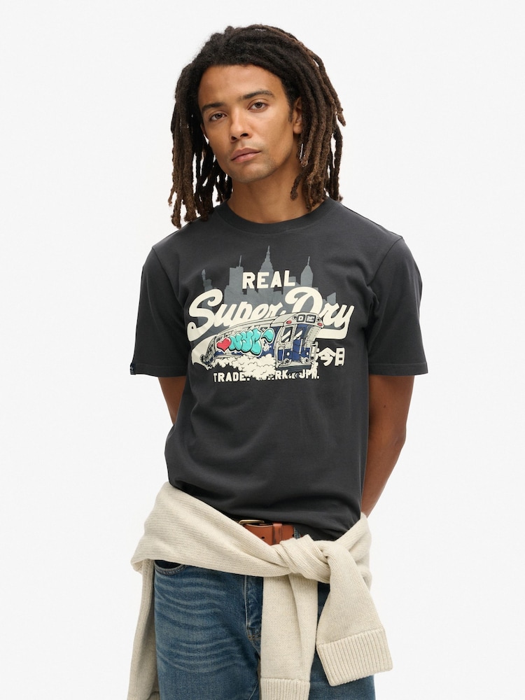Superdry Blackboard New York VL Graphic T-Shirt - Image 1 of 5