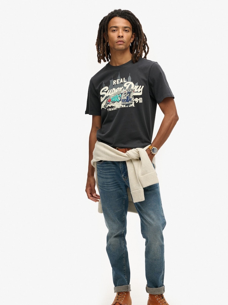 Superdry Blackboard New York VL Graphic T-Shirt - Image 2 of 5