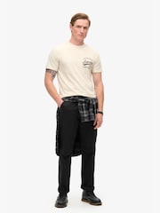 Superdry White Copper Label Chest 100% Cotton Graphic T-Shirt - Image 2 of 5