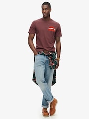 Superdry Brown Great Outdoor Back Graphic 100% Cotton T-Shirt - Image 2 of 6
