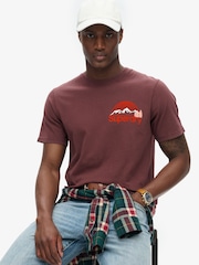 Superdry Brown Great Outdoor Back Graphic 100% Cotton T-Shirt - Image 3 of 6