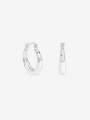 Simply Silver 925 Sterling Silver Polished Catch Hoop Earrings - Image 3 of 3