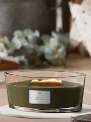 Woodwick Green Ellipse Scented Candle with Crackle Wick Frasier Fir - Image 1 of 4