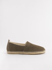 Taupe rjava - Espadrile iz mešanice semiša - Slika 3 iz 6