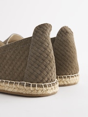 Taupe rjava - Espadrile iz mešanice semiša - Slika 4 iz 6