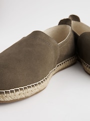 Taupe rjava - Espadrile iz mešanice semiša - Slika 5 iz 6