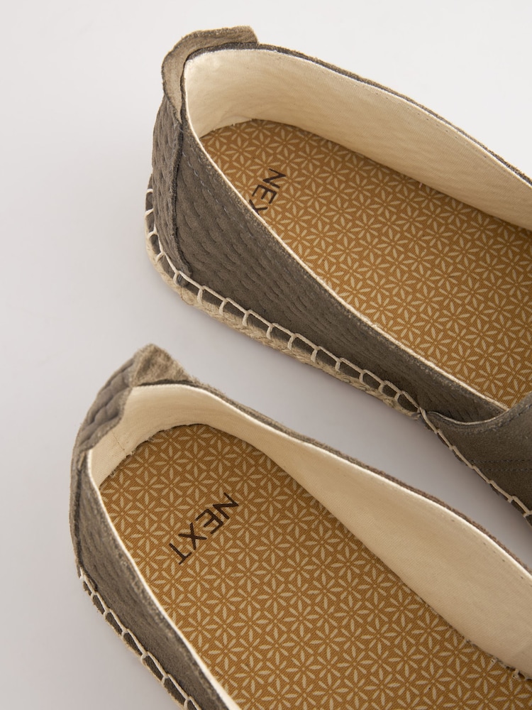 Taupe rjava - Espadrile iz mešanice semiša - Slika 6 iz 6