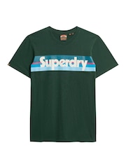 Superdry Retro Črtast; progast Logo 100% Bombažna majica - Slika 6 iz 6