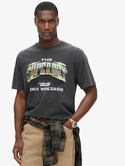 Superdry Blackboard 100% Cotton 70s Rock Graphic Band T-Shirt - Image 1 of 5