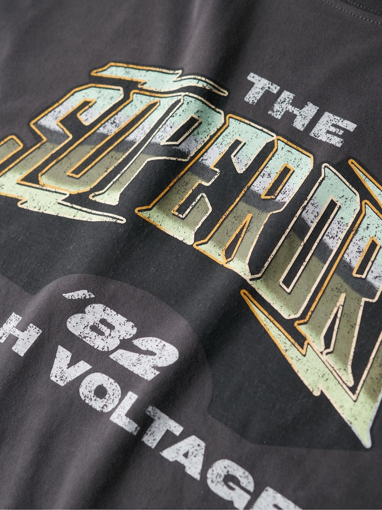 Superdry Blackboard 100% Cotton 70s Rock Graphic Band T-Shirt - Image 5 of 5