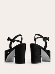 Boden Black Twist-Front Heeled Platforms Sandals - Image 3 of 4