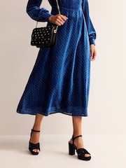 Boden Black Twist-Front Heeled Platforms Sandals - Image 4 of 4
