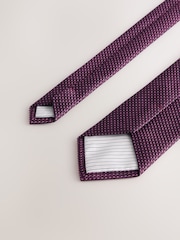 Purple Texture Tie with Clip - Image 3 of 3