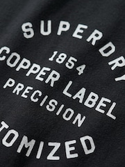 Schwarz - Superdry Copped-T-Shirt mit Grafik und Label an der Brust aus 100 % Baumwolle - Bild 5 von 5