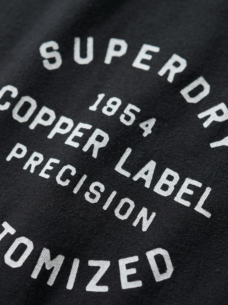 Schwarz - Superdry Copped-T-Shirt mit Grafik und Label an der Brust aus 100 % Baumwolle - Bild 5 von 5