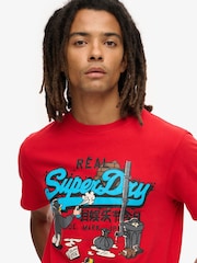 Optisch-Pitch Rot - Superdry – New York VL – Grafik-T-Shirt - Bild 3 von 5