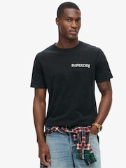 Superdry Black 100% Cotton Tattoo Graphic T-Shirt - Image 1 of 5