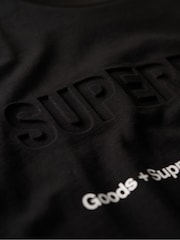 Superdry Black Loose Fit Utility Sport Logo 100% Cotton T-Shirt - Image 5 of 6