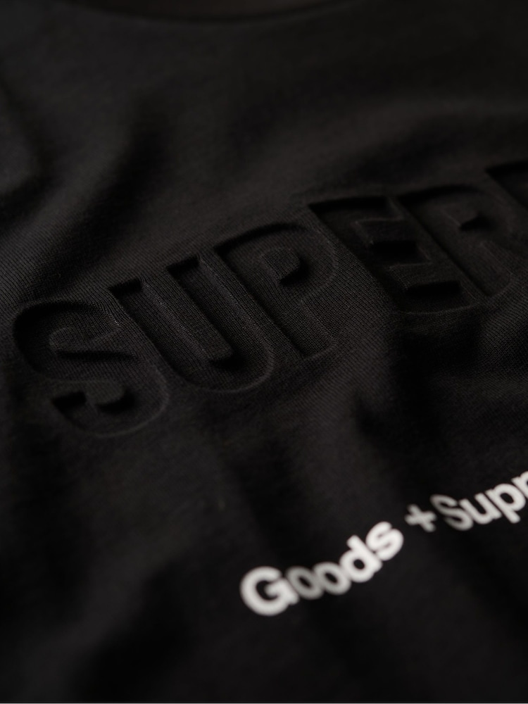Superdry Black Loose Fit Utility Sport Logo 100% Cotton T-Shirt - Image 5 of 6