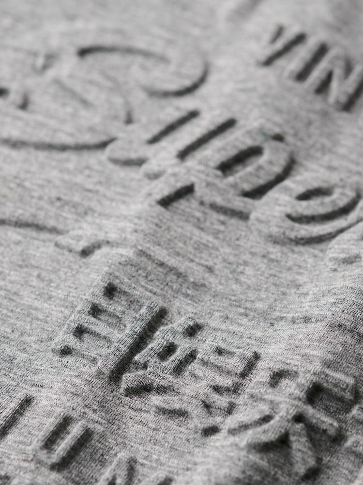 Superdry Charcoal Grit Embossed Vl Graphic T-Shirt - Image 6 of 6
